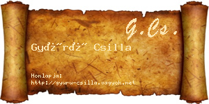 Gyürü Csilla névjegykártya