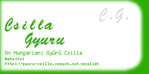 csilla gyuru business card